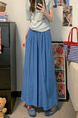Real Shot Cost-Effective Cotton and Linen Temperament Dopamine Wide-Leg Pants for Women in LIGHT BLUE - Summer Slimming Loose Big Hem Pleated Pantskirt