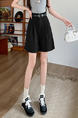 Black High-Waist A-Line Slim Outer Wear Loose Shorts Women 2025 Spring and Summer