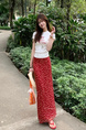 Spot French Elegant Romantic Slim Red Floral Fishtail Skirt - 2025 Summer New Tea Break Skirt