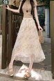 Spot Real Shot Real Price All-Match New Style CREAM Mesh Skirt Butterfly Elastic Waist Skirt for Women