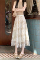 Spot Real Shot Real Price All-Match New Style CREAM Mesh Skirt Butterfly Elastic Waist Skirt for Women