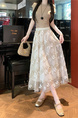 Spot Real Shot Real Price All-Match New Style CREAM Mesh Skirt Butterfly Elastic Waist Skirt for Women