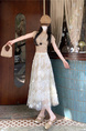 Spot Real Shot Real Price All-Match New Style CREAM Mesh Skirt Butterfly Elastic Waist Skirt for Women