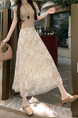 Spot Real Shot Real Price All-Match New Style CREAM Mesh Skirt Butterfly Elastic Waist Skirt for Women