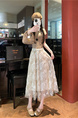 Spot Real Shot Real Price All-Match New Style CREAM Mesh Skirt Butterfly Elastic Waist Skirt for Women
