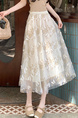 Spot Real Shot Real Price All-Match New Style CREAM Mesh Skirt Butterfly Elastic Waist Skirt for Women