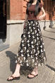 Spot Real Shot Real Price All-Match New Style BLACK Mesh Skirt Butterfly Elastic Waist Skirt for Women