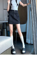 Black Polka Dot Denim Skirt Women's Summer 2025 New Design Sense High Waist A-Line Hot Girl Short Hip Skirt