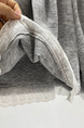 Gray Summer New Korean Ins Fashion Lace Elastic High Waist Casual Wide Leg Shorts Women's Loose Slim Hot Pants
