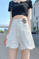 White Denim Shorts Women 2025 New High Waist Slimming and Wide Leg Loose A-Line Ultra Short Hot Pants Trendy Ins Summer Thin