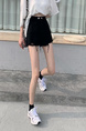 Black High-Waist Design Sense Denim Shorts Women's A-Line Ripped Loose Burrs Wide Leg Slimming Small Hot Pants Fashion