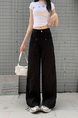 Black Wide-Leg Jeans for Women - High Waist Loose Straight Cargo Casual Pants