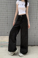 Black Wide-Leg Jeans for Women - High Waist Loose Straight Cargo Casual Pants