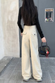 Beige Wide-Leg Jeans for Women - High Waist Loose Straight Cargo Casual Pants