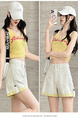 Light Beige Denim Shorts for Women - Summer 2025 Casual Slim Design with Loose Curling Retro Stylev