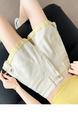 Light Beige Denim Shorts for Women - Summer 2025 Casual Slim Design with Loose Curling Retro Stylev
