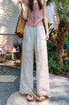 New Style White Embroidered Denim Trousers - Women's Bags Cover Design Loose Wide Leg Ankle-Length Pants