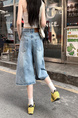 Light Blue Paratrooper Pants - American Overalls 2025 Summer New Small Size Loose Thin High Waist Baidu Casual Wide Leg Pants