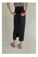 Spot Korean INS Blogger French Retro Niche Design Temperament Knot Strap Long Skirt Female (Black)