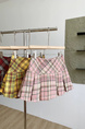 Temperament Pink Plaid Pleated Short Skirt Women's Spring and Summer New Korean Style College Style Age-Reducing High Waist Anti-Exposure Skirt