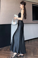 Acetate Satin Black Skirt for Women Summer 2025 New Style High-End Temperament Slim A-Line Long Skirt Hip Fishtail Skirt