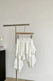 Summer New Korean Style Ins Sweet Age-Reducing Irregular Lace Skirt in White