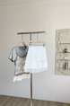 Summer New Korean Style Polka Dot Lace Splicing Short Skirt in White