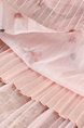 Fu Literary Temperament Printed Fairy Mesh Skirt in Pink