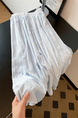Real Shot Irregular Ruffled Pleated Skirt in Light Blue