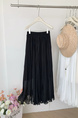 Spot Black Taro Purple Pleated Chiffon Skirt - Holiday Style Elegant Drape Large Swing Umbrella Skirt, Pleated A-Line, Length 97 cm