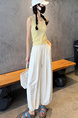 Real Shot White Ice Silk Quick-Drying Loose Soft Pants - Women's Cropped Pants Summer Thin Type Sunscreen Cool Pants Lazy Small Bloomers
