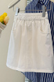 Real Shot White High Waist Candy Color Versatile Denim Skirt - Summer 2025 Casual Elastic Waist A-Line Skirt Short Skirt for Women