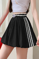 Real Shot of Spot Lace Edge Contrast Color Elastic High Waist Skirt - Summer New Korean Style Fashion Anti-Exposure Flower Bud Short Skirt in Black
