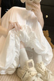 Plus Size in Stock Summer New Design Sense Solid Color Bubble Skirt Long Dress A-line High Waist Slimming Skirt All-Matching Women - White