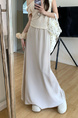Real Shot Cost-Effective 2025 New Korean Style Ivory Satin Skirt Drooping Slimming A-Line Skirt Versatile Mid-Length Temperament Skirt Women