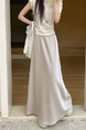 Real Shot Cost-Effective 2025 New Korean Style Beige Satin Skirt Drooping Slimming A-Line Skirt Versatile Mid-Length Temperament Skirt Women