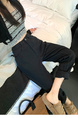 Real Shot in Stock Plus Size Plump Girls New Korean Style High Waist Cropped Casual Jeans Women's Loose Wide-Leg Straight Pants in Black