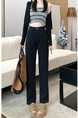 Real Shot in Stock Plus Size Plump Girls New Korean Style High Waist Cropped Casual Jeans Women's Loose Wide-Leg Straight Pants in Black