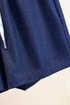 Real Shot 2025 Summer New Korean Style Lyocell Denim Sports Shorts in Navy Women's Elastic Waist Loose All-Match Wide Leg Pants