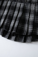 Retro Black and Gray Plaid Pleated Skirt New Style for Spring and Summer Low Waist College Slim Hot Girl Miniskirt American Style