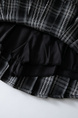 Retro Black and Gray Plaid Pleated Skirt New Style for Spring and Summer Low Waist College Slim Hot Girl Miniskirt American Style