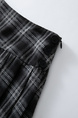 Retro Black and Gray Plaid Pleated Skirt New Style for Spring and Summer Low Waist College Slim Hot Girl Miniskirt American Style