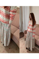 In Stock Vintage Floral Green and Pink Skirt Large Skirt Spring and Summer Korean Style Drape Elastic Waist Pleated Skirt