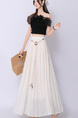 Real Shot Retro Cotton and Linen Skirt for Women 2025 Summer High Waist Slimming Drape A-line Large Hem Umbrella Skirt Pleated Dress in Ivory.