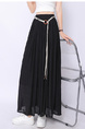 Real Shot Retro Cotton and Linen Skirt for Women 2025 Summer High Waist Slimming Drape A-line Large Hem Umbrella Skirt Pleated Dress in Black.