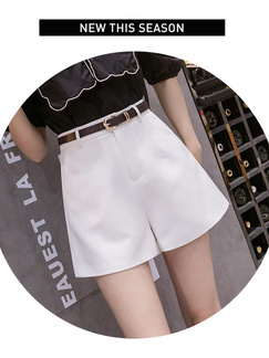 Real Shot Spot + 2025 Summer Thin Suit Shorts for Women in White.