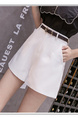 Real Shot Spot + 2025 Summer Thin Suit Shorts for Women in White.