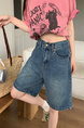 In Stock Pear-Shaped Figure Wide Leg Jeans for Women - Spring and Summer New High Waist Slimming All-Matching Five Points Pirate Shorts