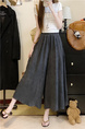 Plus Size Hot Sale Quality Tie-Dyed Ice Silk Culottes in Charcoal Gray - Women's Summer Thin Loose Wide Leg Pants Drape Casual Wide-Leg Skort