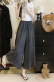 Plus Size Hot Sale Quality Tie-Dyed Ice Silk Culottes in Charcoal Gray - Women's Summer Thin Loose Wide Leg Pants Drape Casual Wide-Leg Skort